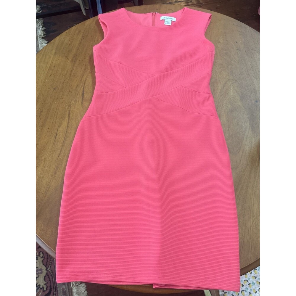 Women's Hot pink dress liz claiborne size 4 Bodycon Sleeveless Fitted